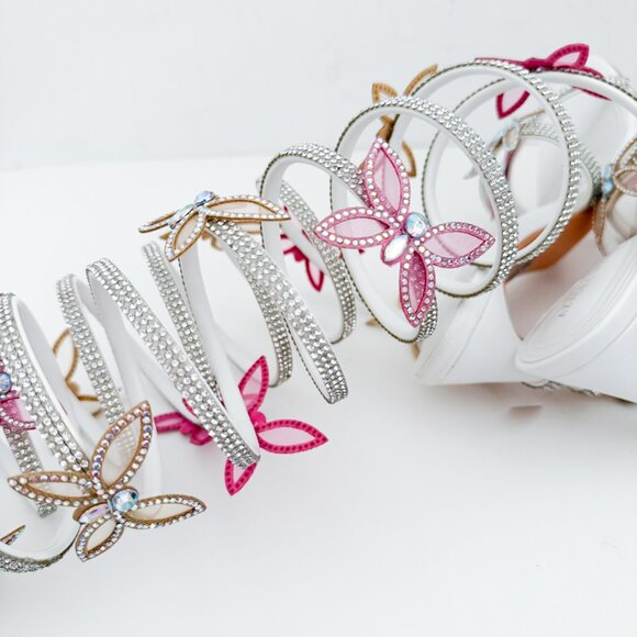 AZALEA WANG FLORIANA BUTTERFLY SANDAL IN WHITE Y2K - Picture 13 of 16